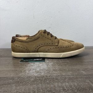 Cole Haan 4.Zerogrand Suede Brown Wingtip Oxford Casual Shoes Men 10.5 M C31890